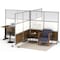 Lorell Storage Rack Panel System Open Storage Cabinet, 15.8 in D X 18.1 in H, 31.5 in W X Laminate, Walnut 90280 - alternate 7